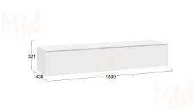 Тумба ТВ Глосс - ТД 319.03.11 Белый глянец, Стекло Белый глянец