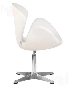 Кресло дизайнерское DOBRIN SWAN (белый кожзам P23)