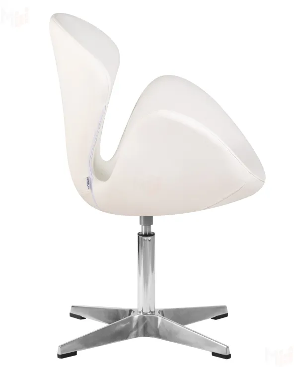 Кресло дизайнерское DOBRIN SWAN (белый кожзам P23)