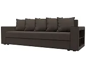 Диван прямой Дубай Лайт полки справа ( Коричневый )