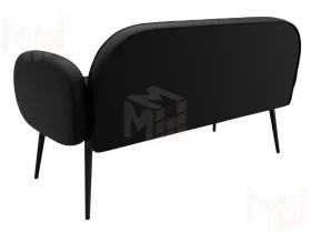 Диван прямой Лига-086 ( GRIFON 18 черный )