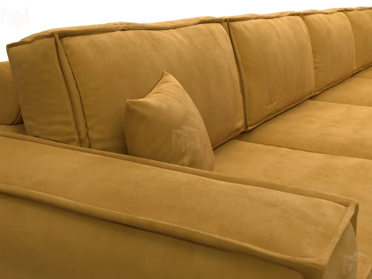 Диван прямой Лига-081 НПБ МегаЛонг ( BRUT 10 желтый )