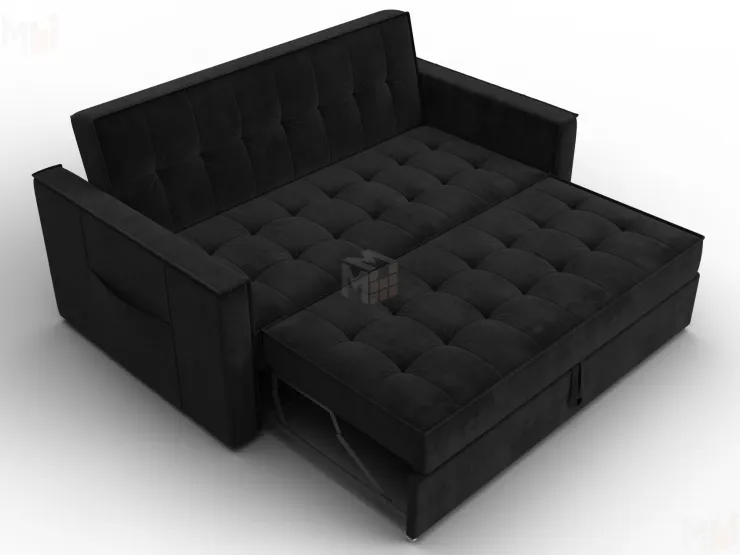 Диван прямой Лига-104 (140) ( SEVEN 35 черный )