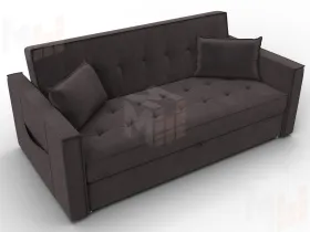 Диван прямой Лига-104 (160) ( SEVEN 727 коричневый )