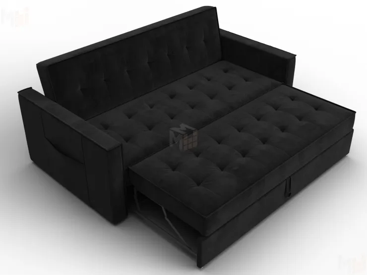 Диван прямой Лига-104 (160) ( SEVEN 35 черный )