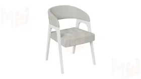 Кресло Техас 1 - W-101 Белый матовый, тк. №221 Шенилл Estetica moonstone