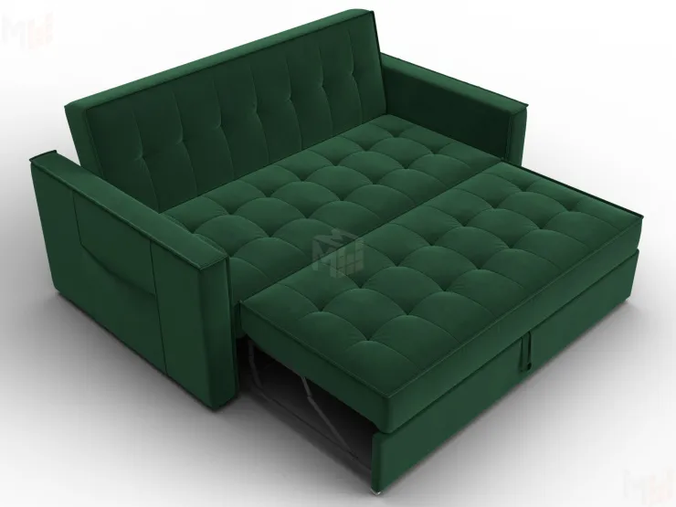 Диван прямой Лига-104 (140) ( SEVEN 626 зеленый )