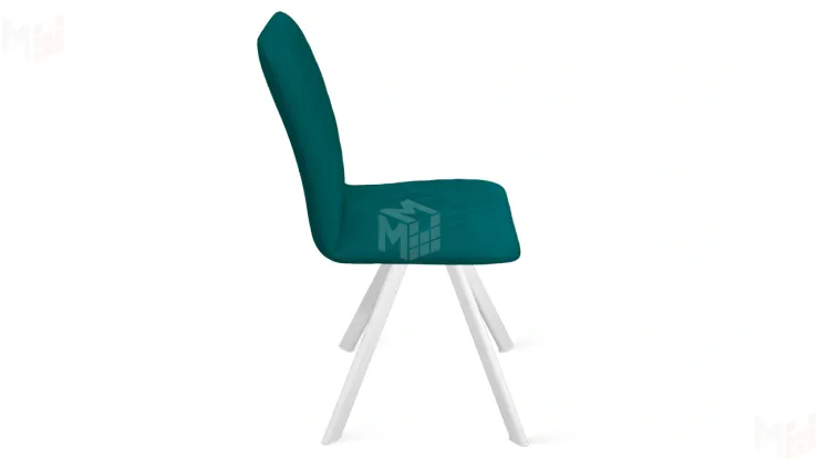 Стул Стенли К2 Белый матовый, Велюр Confetti Izumrud