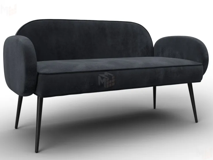 Диван прямой Лига-086 ( TOWER 11 темно-серый )