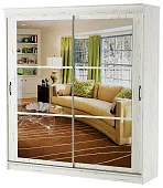 Шкаф-купе  2,0 м с зеркалом ОРИОН Дуб Крафт белый