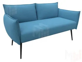Диван прямой Лига-083 ( рогожка Амур 10 голубой )