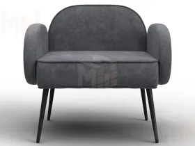 Кресло Лига-086 ( велюр BRUT 16 темно-серый )