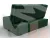Диван прямой Лига-107 (140) ( SEVEN 626 зеленый )