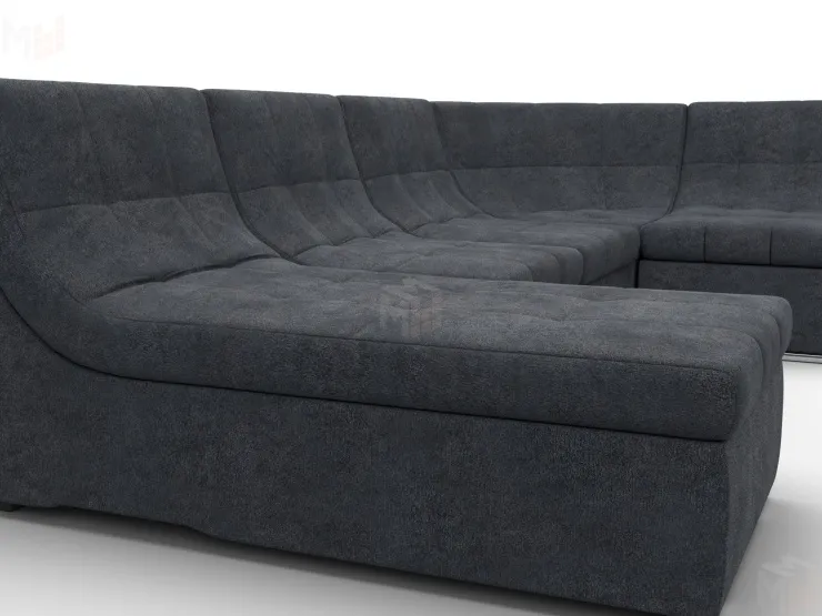 Диван П-образный модульный Холидей ( LAIM 26 темно-серый )