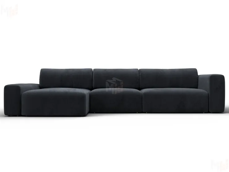 Диван угловой Лига-066 НПБ Лонг угол левый ( TOWER 11 темно-серый )