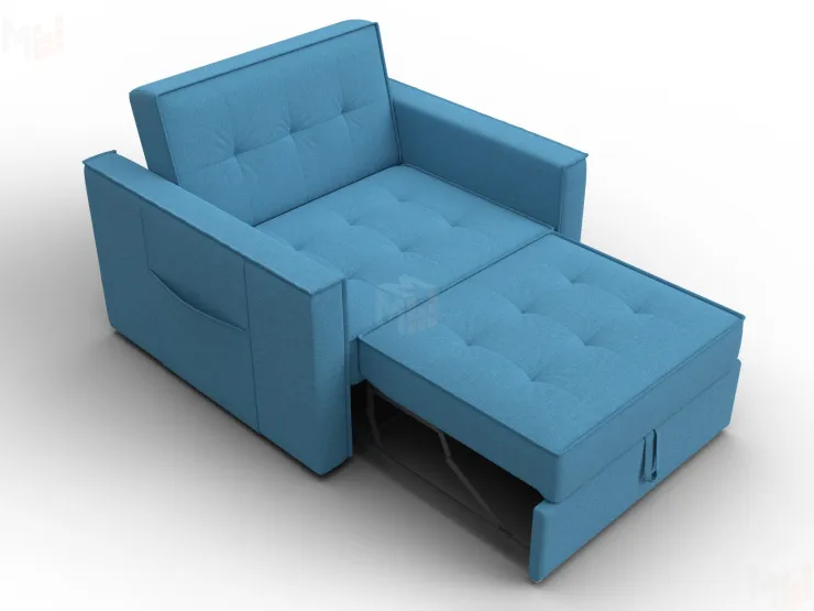 Кресло-кровать Лига-104 (80) ( Амур 10 голубой )