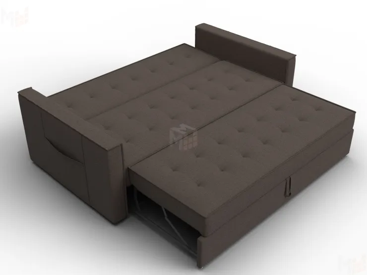 Диван прямой Лига-104 (160) ( Амур 05 коричневый )