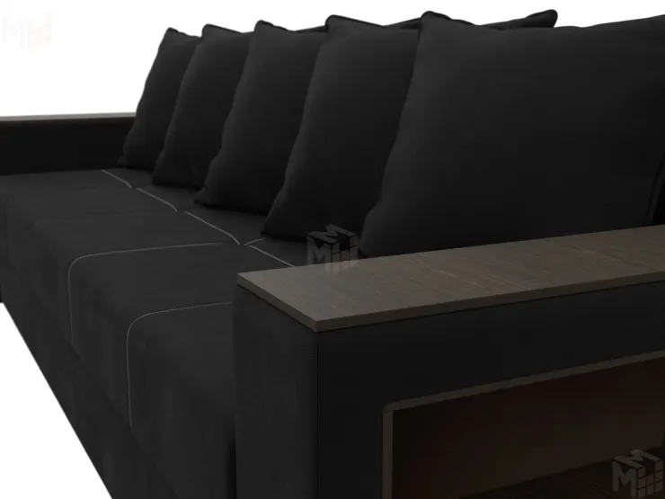 Диван прямой Дубай Лайт ( Черный )