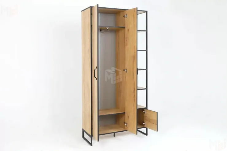 Шкаф с полками Виртон 2 Дуб Крафт Золотой