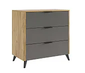 Комод Адам дуб крафт золотой/графит