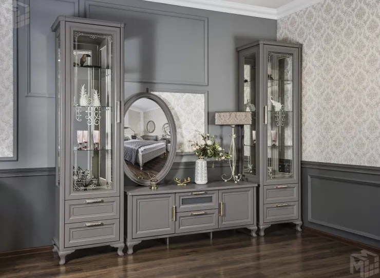 Гостиная Мокко 1+тв+1 серый камень