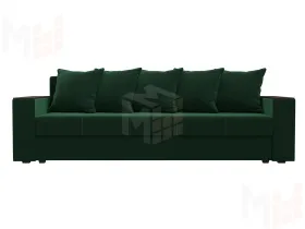 Диван прямой Дубай Лайт полки слева ( Зеленый )
