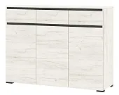 Комод  ГРЕТТА  3С3Я  Дуб Крафт белый - Антрацит