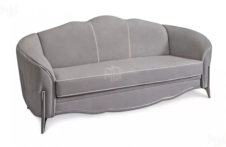 Диван Гравита 2х местный серый серебро  без раскладного механизма