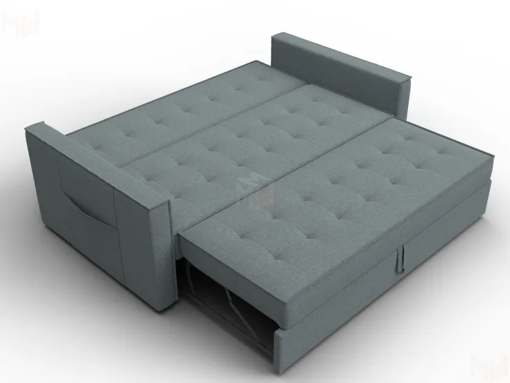 Диван прямой Лига-104 (160) ( Амур 07 серый )