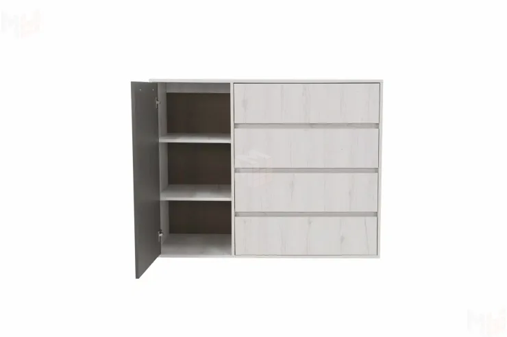 Комод Нильс Дуб Эльза/Темно-Серый Лофт