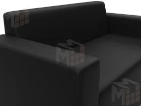 Диван прямой Лига-093 ( Черный )