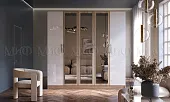 Шкаф Мартина 5-ти створчатый (сонома/белый глянец)