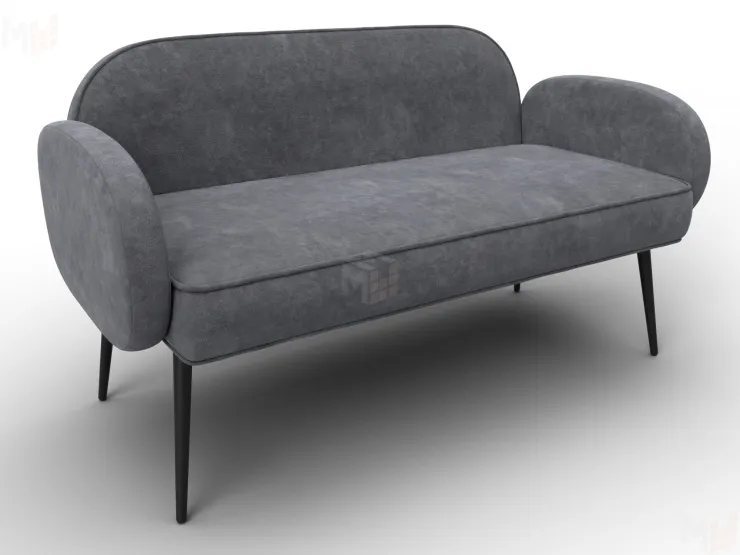 Диван прямой Лига-086 ( BRUT 16 темно-серый )