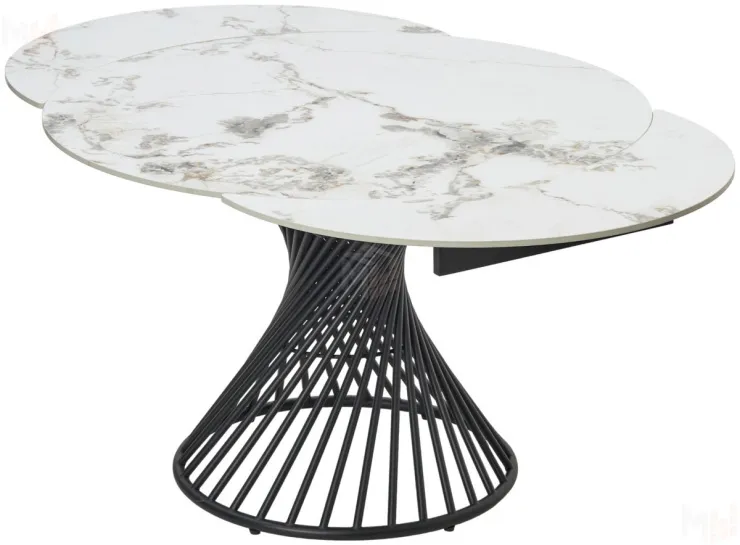 Стол BUENO 120 GLOSS GOLDEN JADE SOLID CERAMIC / BLACK