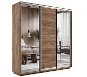 Шкаф-купе Экспресс трио 2 зеркала 1800 (крафт табачный)
