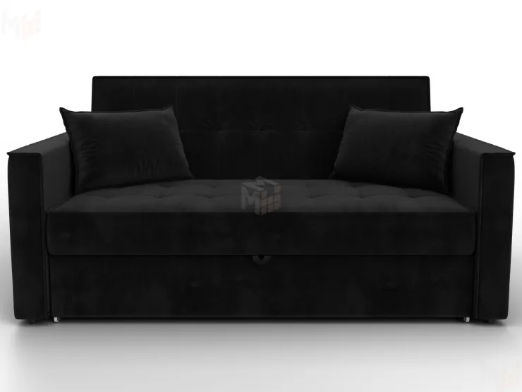 Диван прямой Лига-104 (140) ( SEVEN 35 черный )