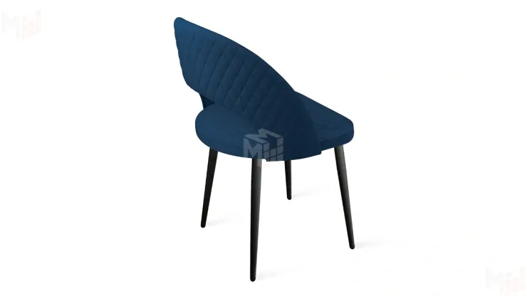 Стул Гэтсби К1К Черный муар, Велюр Confetti Blue