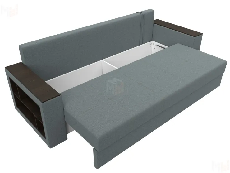 Диван прямой Дубай Лайт полки слева ( Серый )