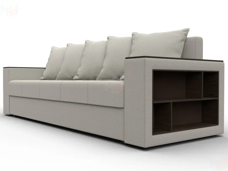 Диван прямой Дубай Лайт ( Амур 02 бежевый )