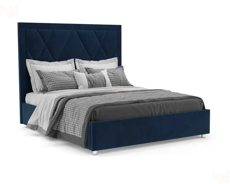 Кровать Треви 160 см (Темно-синий - Luna 034)