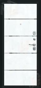 Входная металлическая дверь Лайн Букле черное/Snow Art Входная металлическая дверь Лайн Букле черное/Snow Art