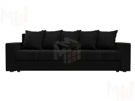 Диван прямой Дубай Лайт полки слева ( Черный )