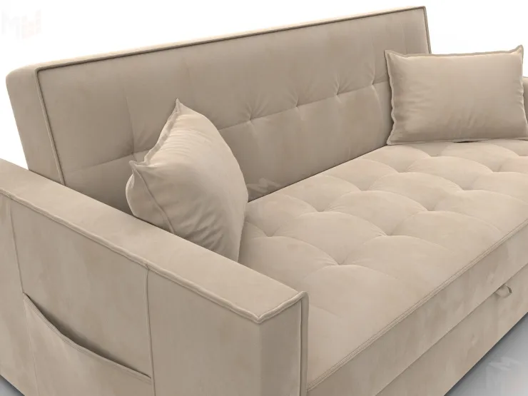 Диван прямой Лига-104 (160) ( SEVEN 729 бежевый )