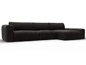 Диван угловой Лига-066 НПБ Лонг угол правый ( BRUT 17 коричневый )