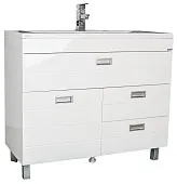 Тумба под умывальник "Elen 100" Cube с тремя ящиками В3 Домино