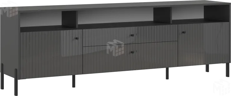 Тумба ТВ Оливия (графит), ноги металл
