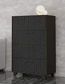 Комод Амстердам (венге/черный матовый)