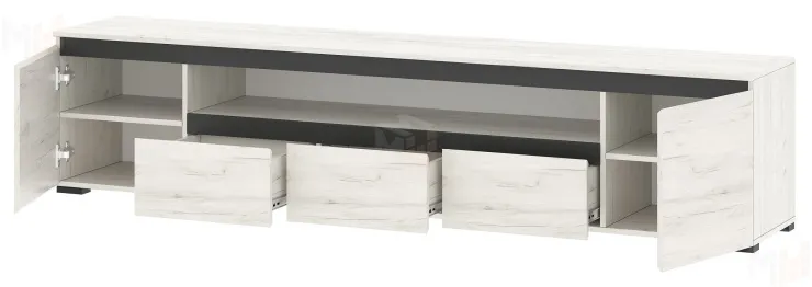 Тумба ГРЕТТА  2С3Я  Дуб Крафт белый-Антрацит