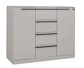 Комод Николь 8 Кашемир/Ручки-черные матовые