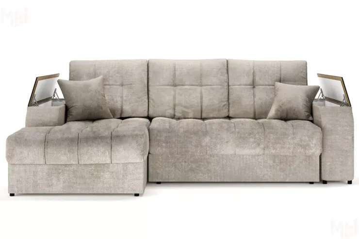 Угловой диван-кровать Лас-Вегас Бежевый левый